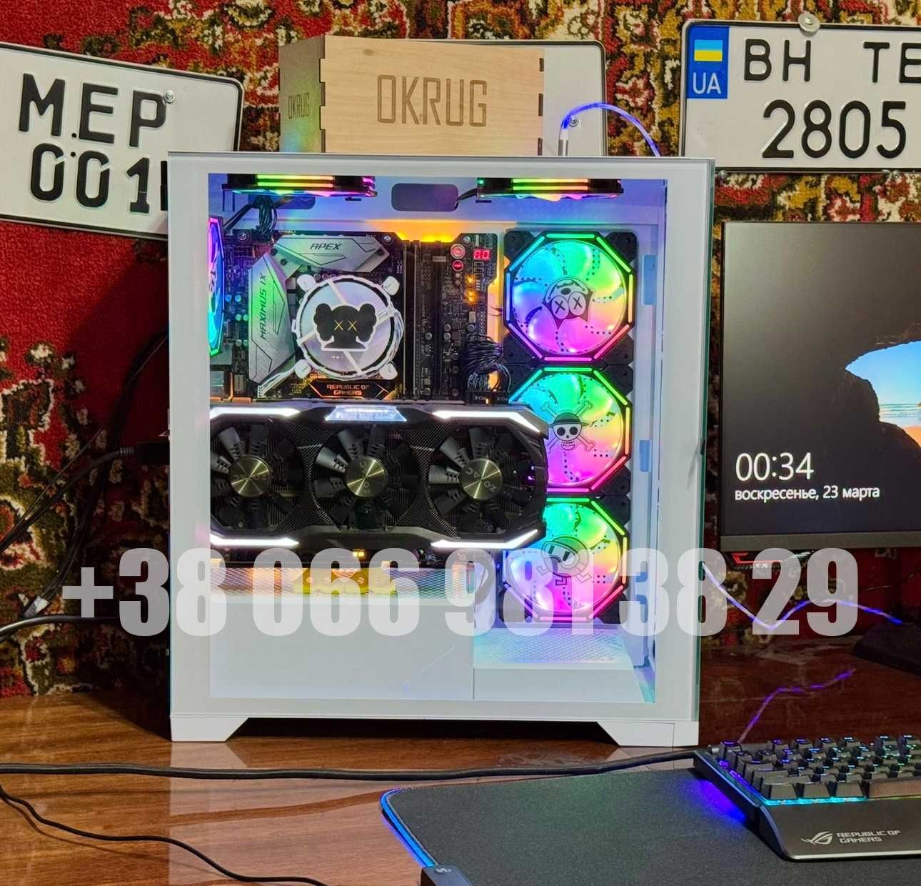 Игровой компьютер пк ARGB Intel core i5 asus rog 16gb ddr4 nvidia