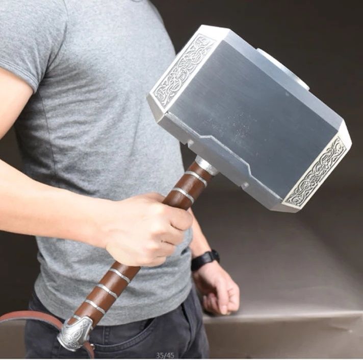 Młot THORA Mjolnir 47 cm replika 1:1 pasek skórzany replika piękna 24h