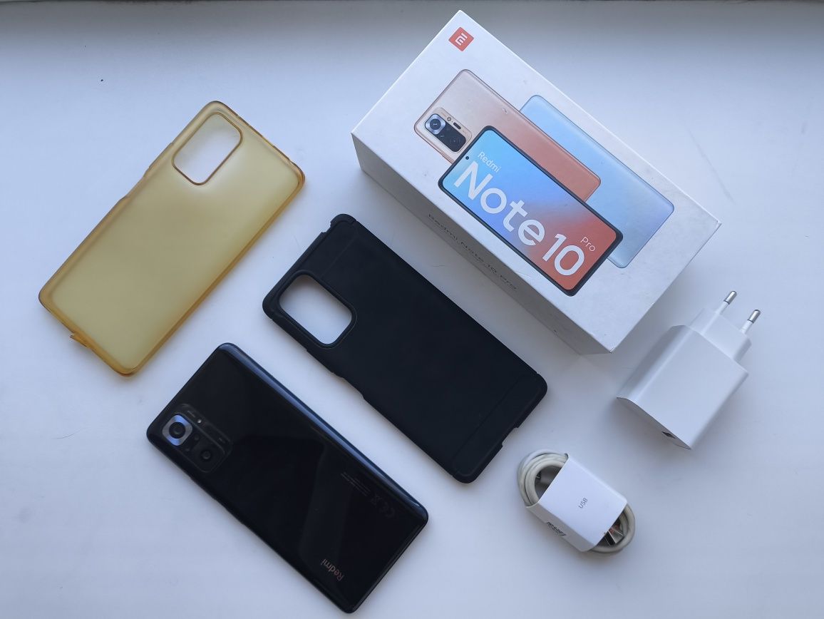 Смартфон Xiaomi Redmi Note 10 pro 6+5/128 ГБ в идеальном состоянии
