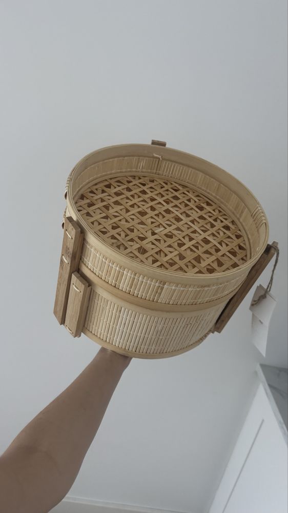 Ikea KANELMOTT Kosz na owoce/warzywa, zestaw 2 szt, bambus