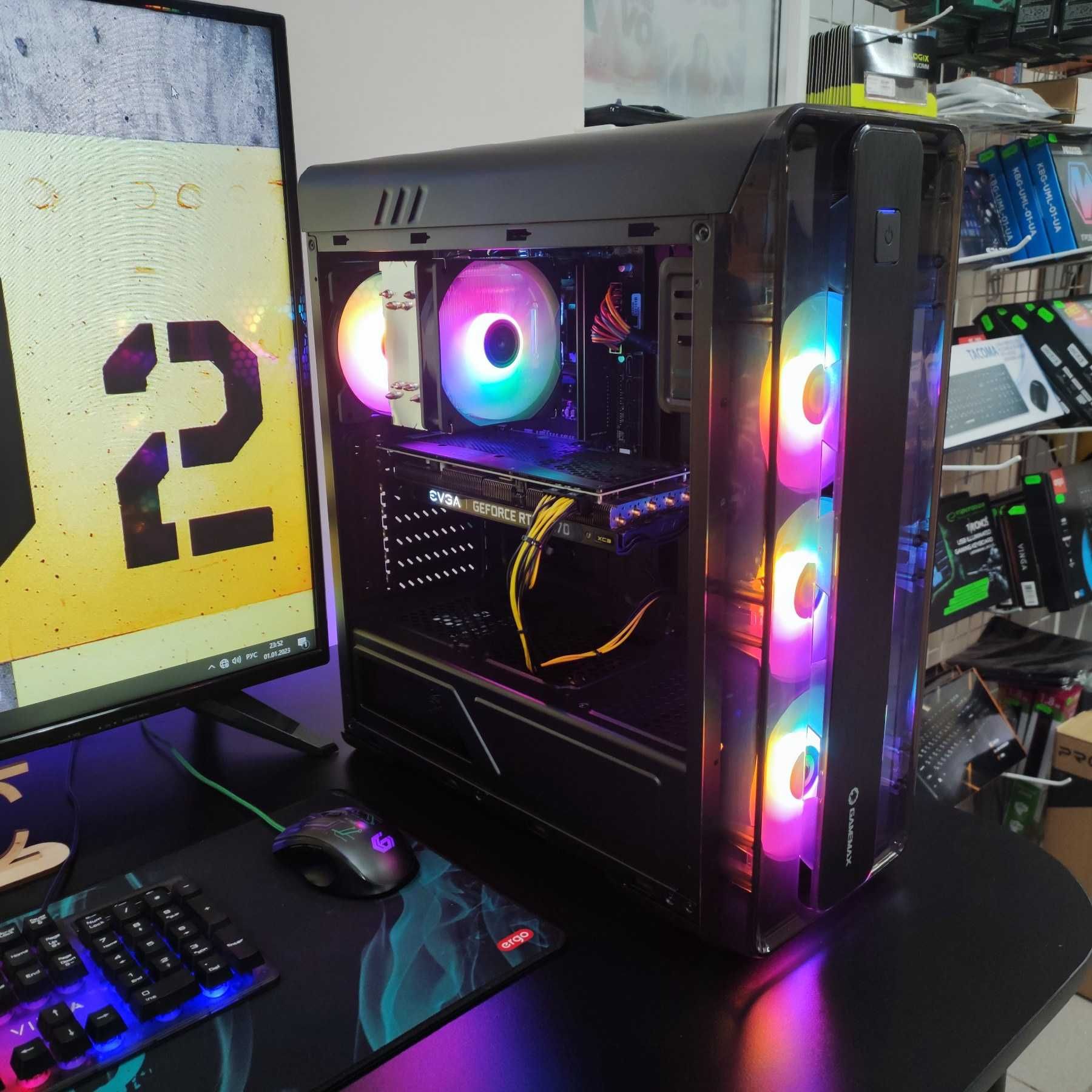 Компютер Новый Ryzen 5 5500, 16GB DDR4, EVGA RTX 3070, SSD 512GB NVMe