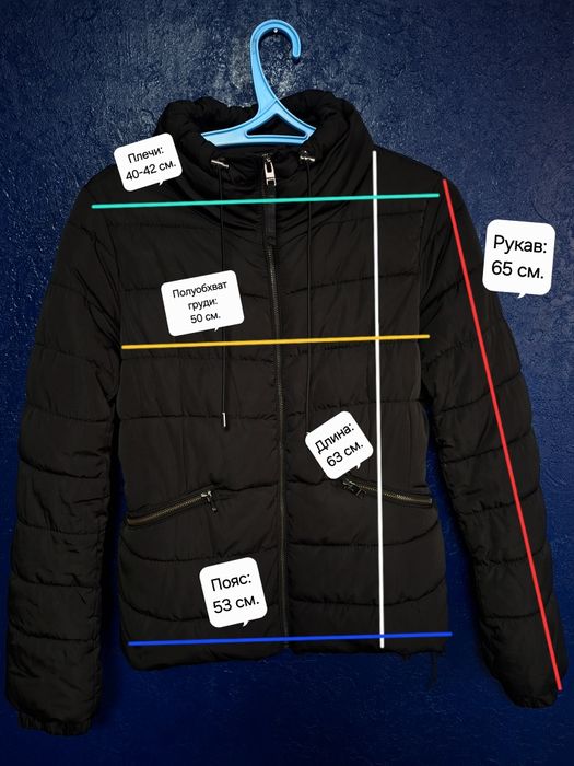 Куртка женская тёплая стильная чёрная стеганая Bershka (BSK)