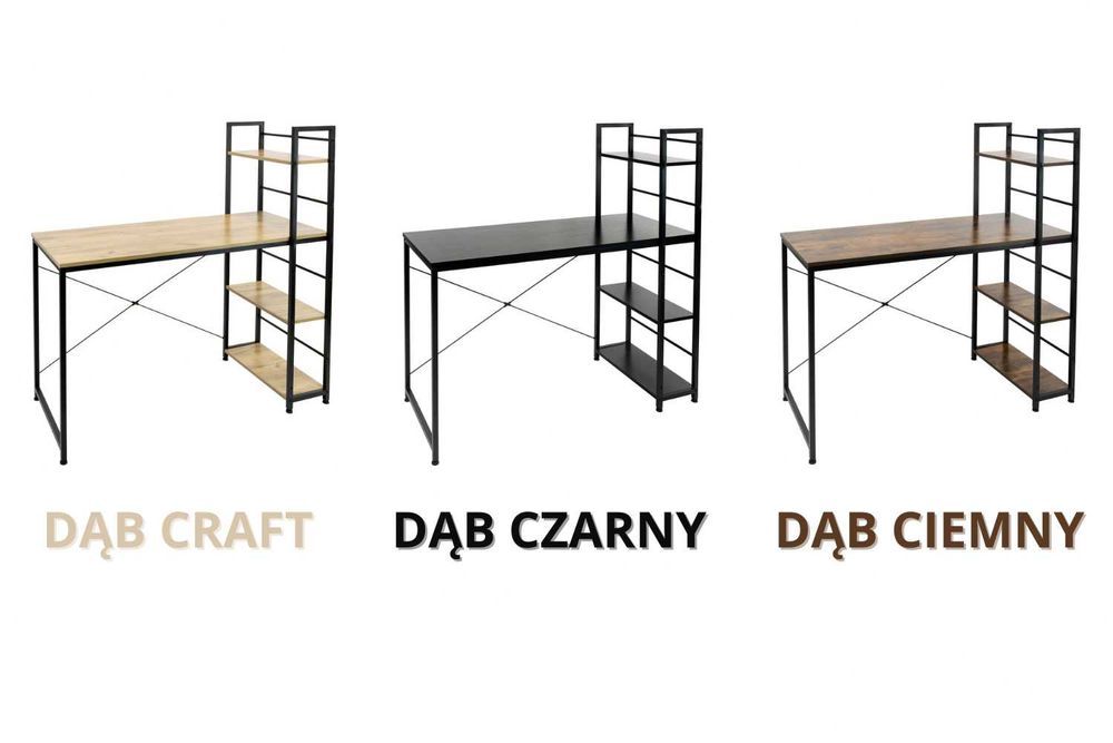 NOWE Biurko Gamingowe Metalowe Komputerowe Meble Szkolne Loft OKAZJA