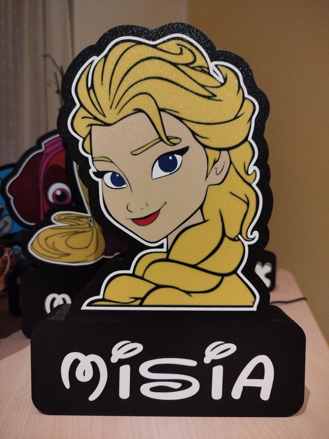 Lampa nocna Kolor LED - Elsa - podpisz swoim imieniem!