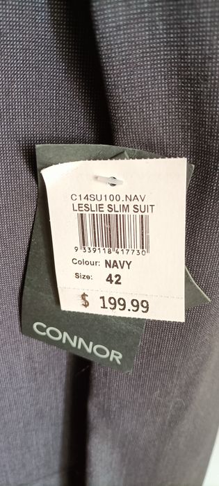 NOVO - Fato masculino completo. Blazer Calças Camisa Marca Australiana