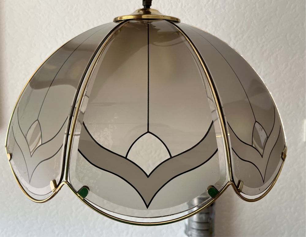 Lampa witrażowa, lampa wisząca, wintage