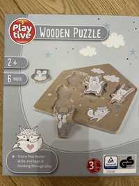 Wooden puzzle wtykane drewniane Nowe Playtive 2+