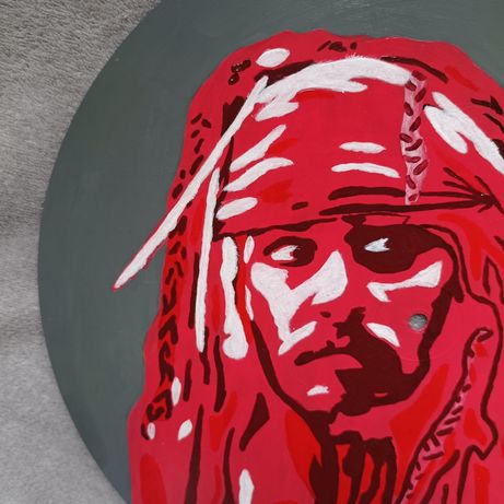 obraz Johnny Depp Jack Sparrow płyta winylowa