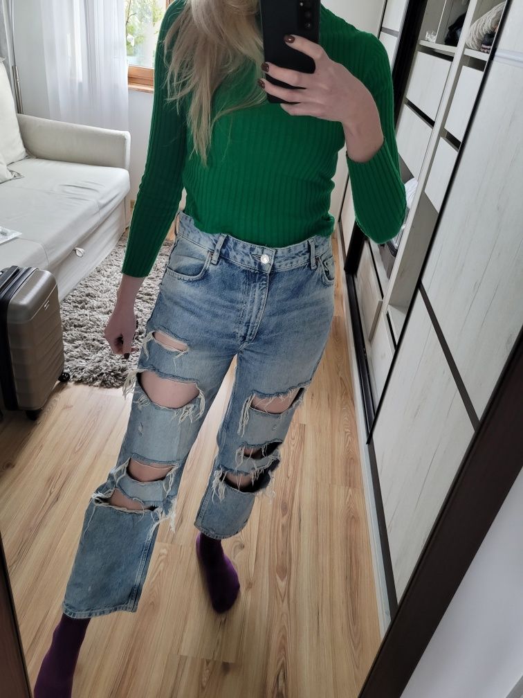 Jeansy mom fit Berska 38