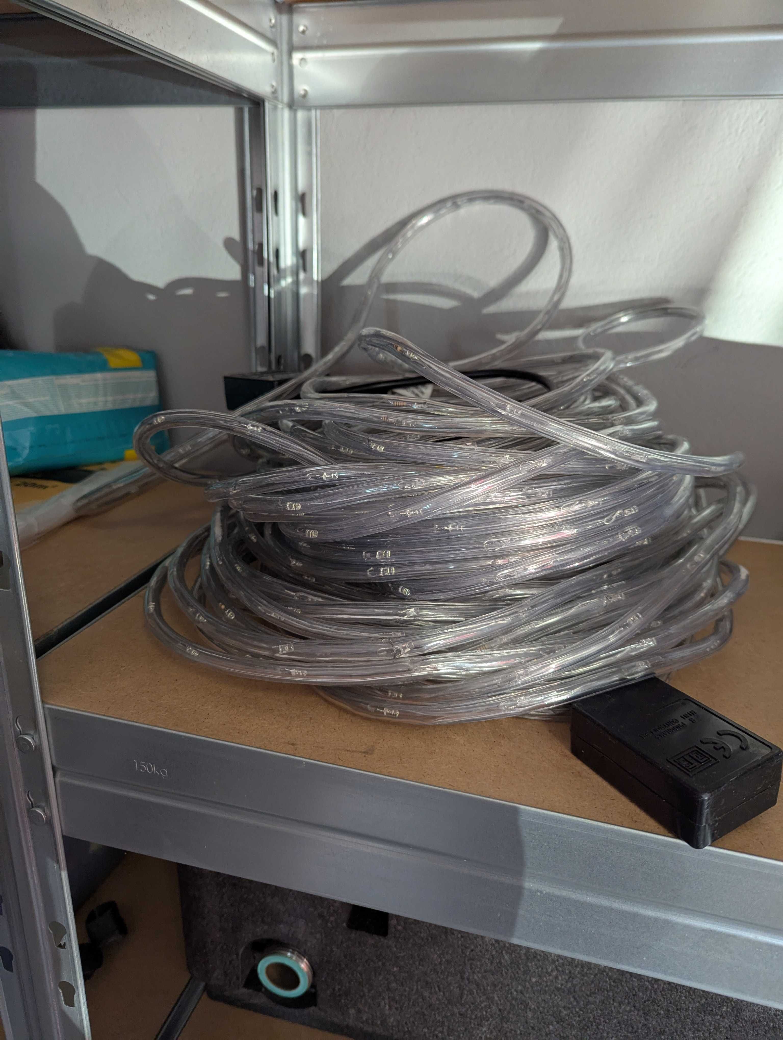 Wąż świetlny zewnętrzny 480 LED lampki choinkowe 19m biały zimny