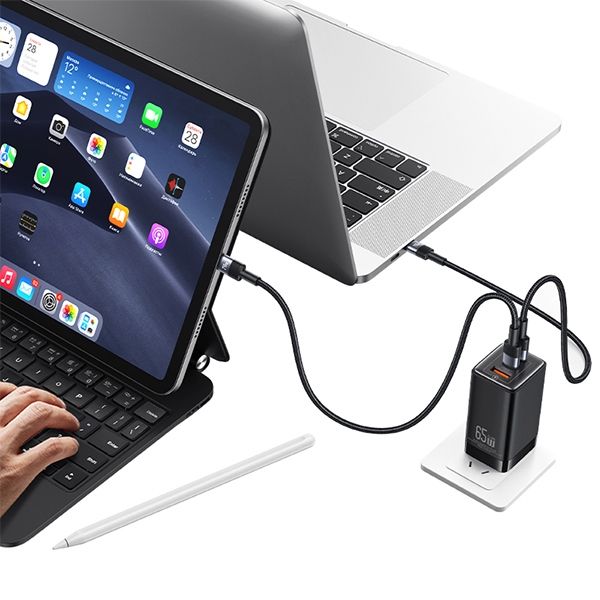 USAMS Kabel pleciony 240W USB-C/USB-C1.2m SY Series tarnish SJ727USB01