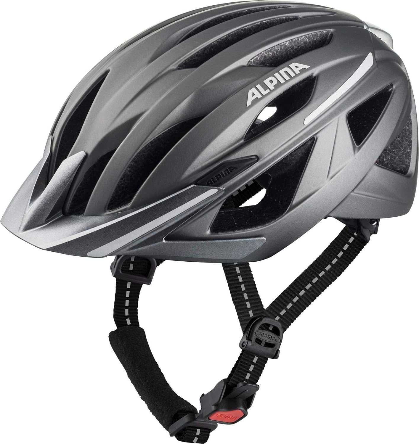 Alpina HAGA Kask Rowerowy Unisex Dark Silver Matt 58-63 cm