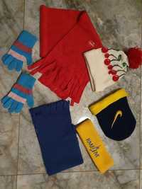 Zestaw czapek i szalików rękawiczki dla dzieci 5-7 lat