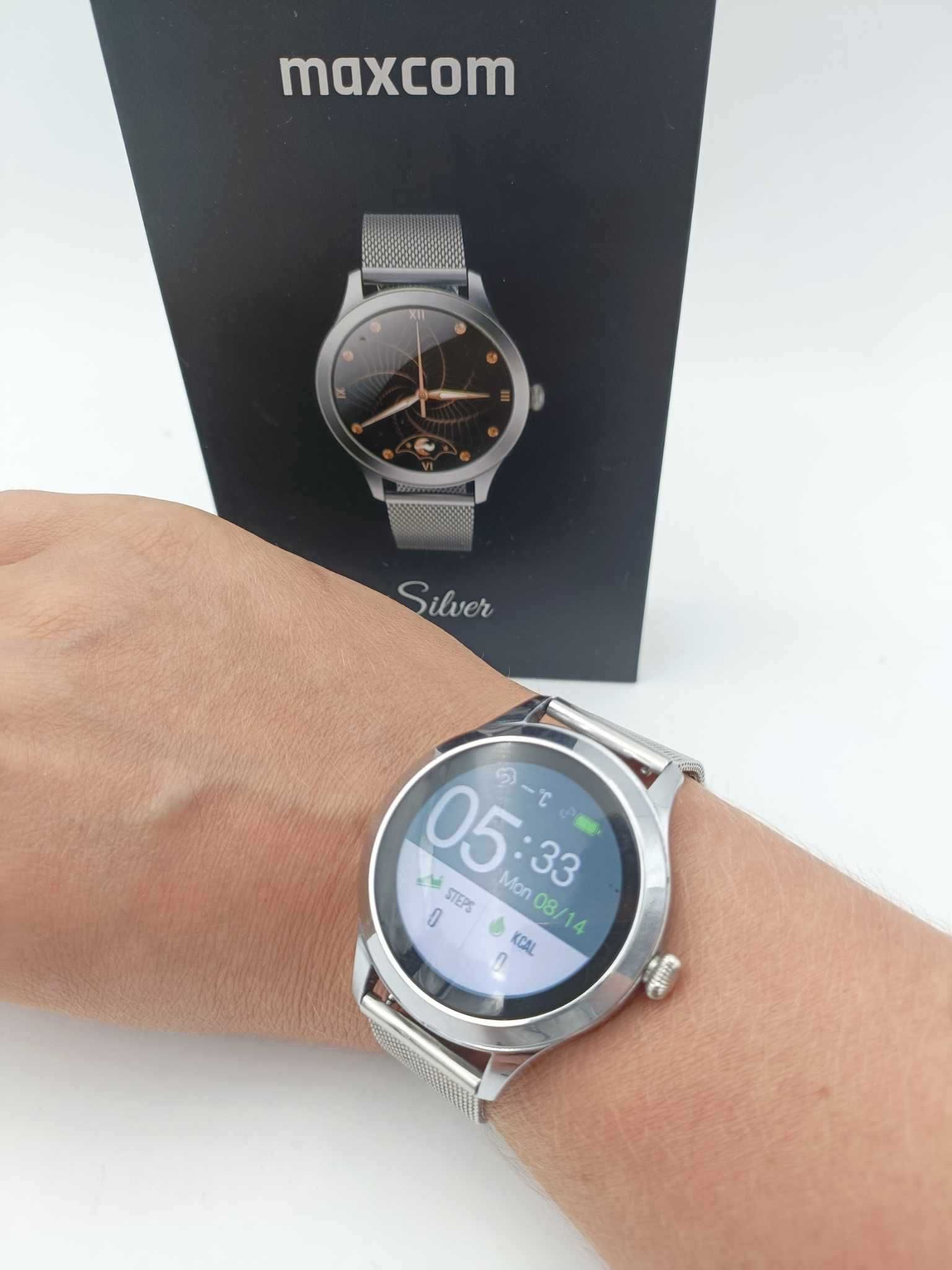 Smartwatch MaxCom fit FW42 SILVER Kroki Sen Sprot Kalorie