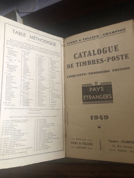 Catalogue de Timbres - Poste 1949