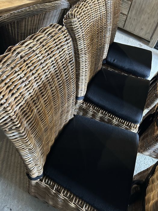 Krzesła z grubego rattanu komplet 6szt. RATTAN farmhouse Loberon