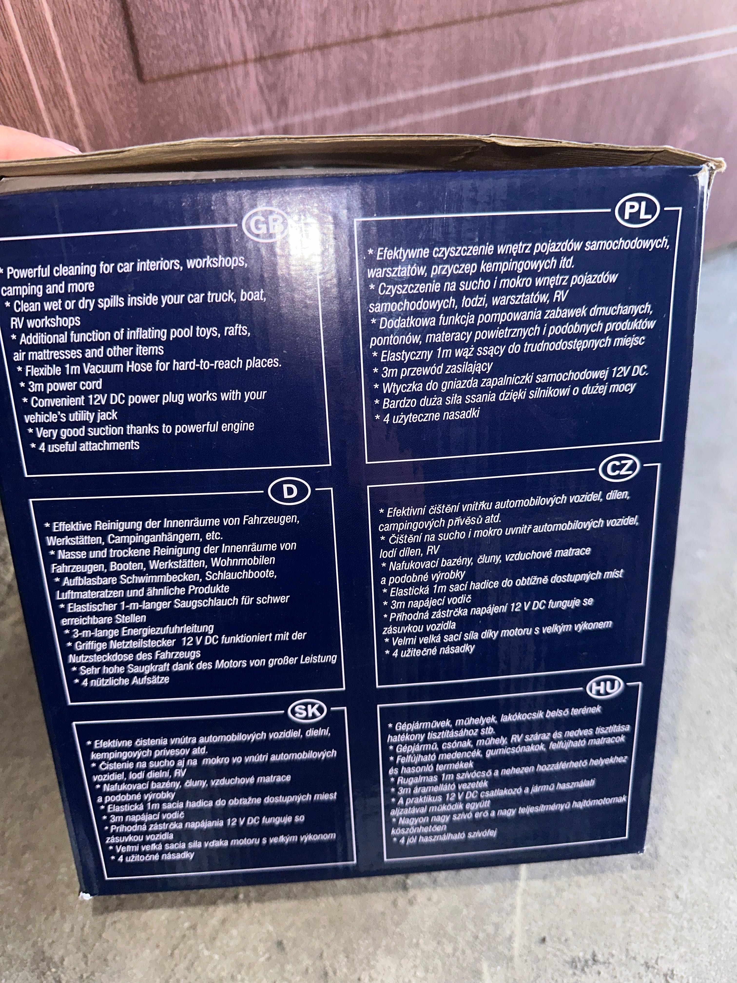 Odkurzacz samochodowy 150w na mokro i na sucho