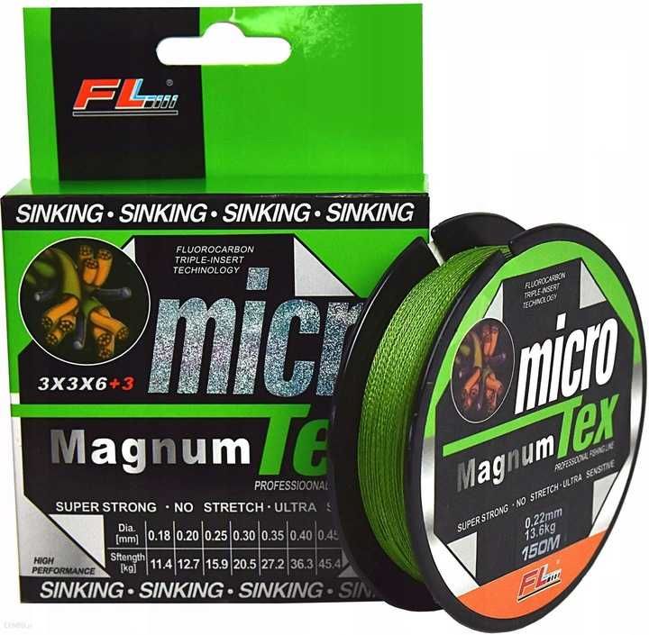 Plecionka Microtex Dyneema 0.20mm/150m - Zielona