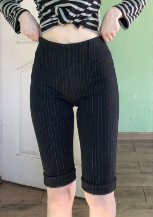 велосипедки XS // чорні в полоску