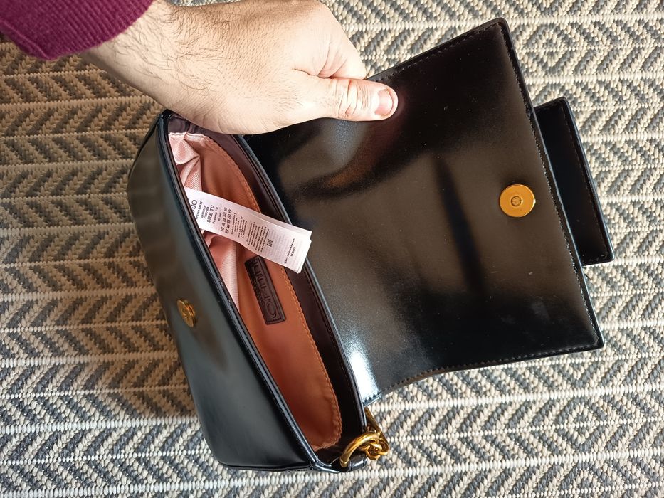 Mala a tiracolo preta marca Liu Jo