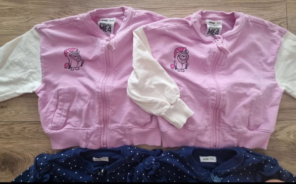 4 x Bluza rozpinana dziewczynki rozm. 98/104 / Sinsay / Bliźniaczki