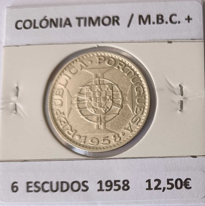 2 Moedas Portuguesas Circuladas na Ex colónia Ultramarina Timor Leste