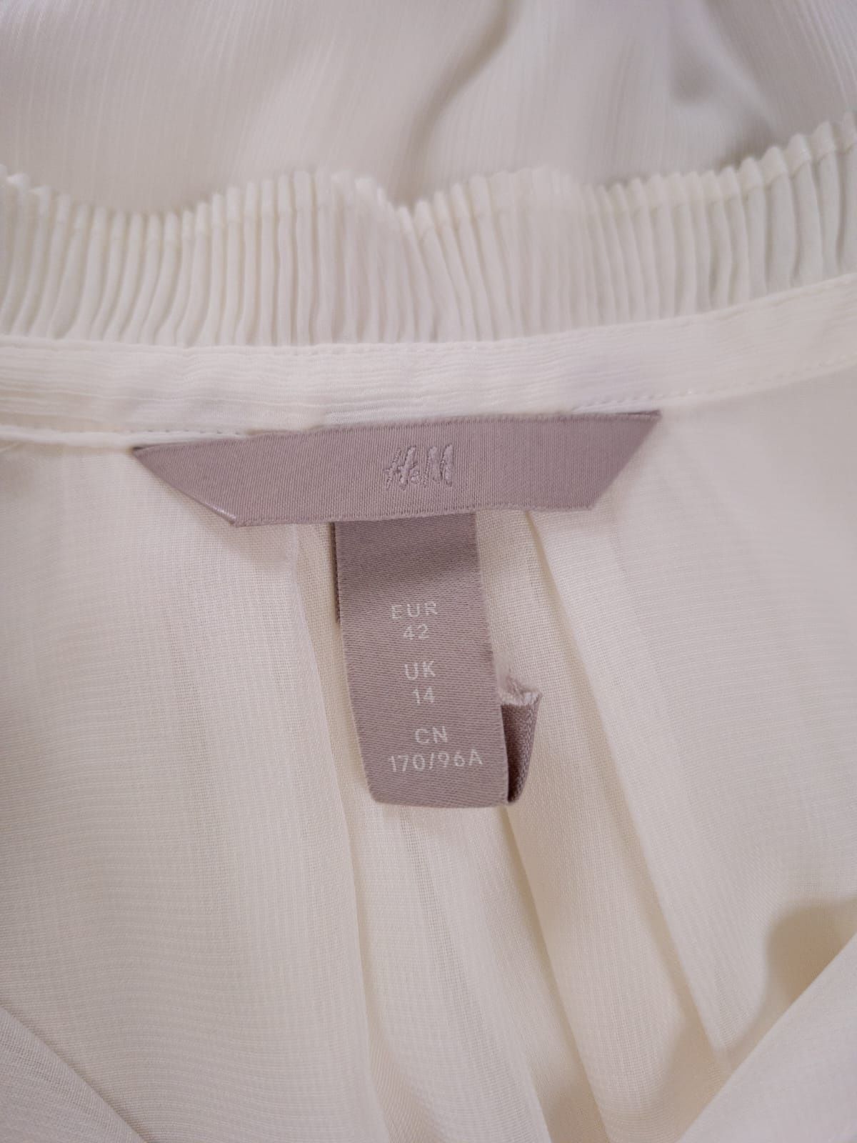 Biała elegancka bluzka koszulowa rękaw 3/4 boho xl