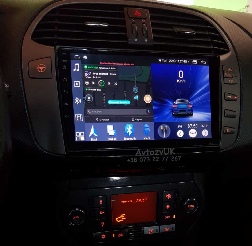 Магнитола BRAVO Fiat LINEA GRANDE PUNTO Линеа Браво CarPlay Android 14