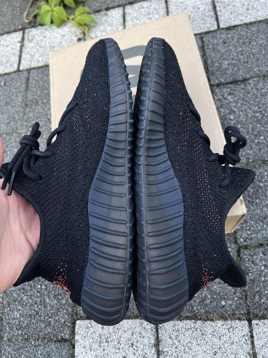 Adidas Yeezy Boost 350 V2 Red Stripe sneakersy buty czarne 45 1/3