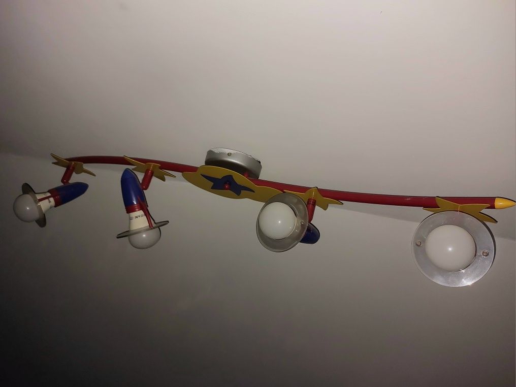 Listwa Dziecięca lampa sufitowa żyrandol dziecięcy kolorowy 4 punkty