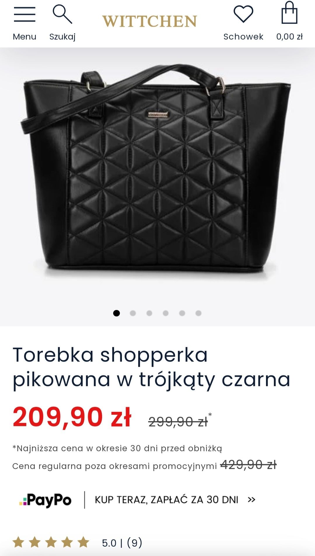 Czarna torebka WITTCHEN