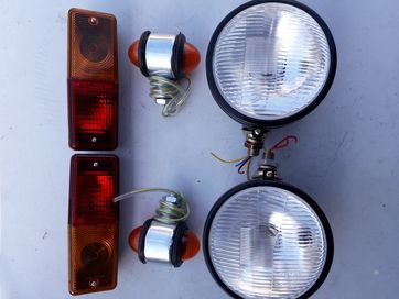 URSUS C-330 Zestaw, lampa przednia, reflektor metalowy, tylna MF,