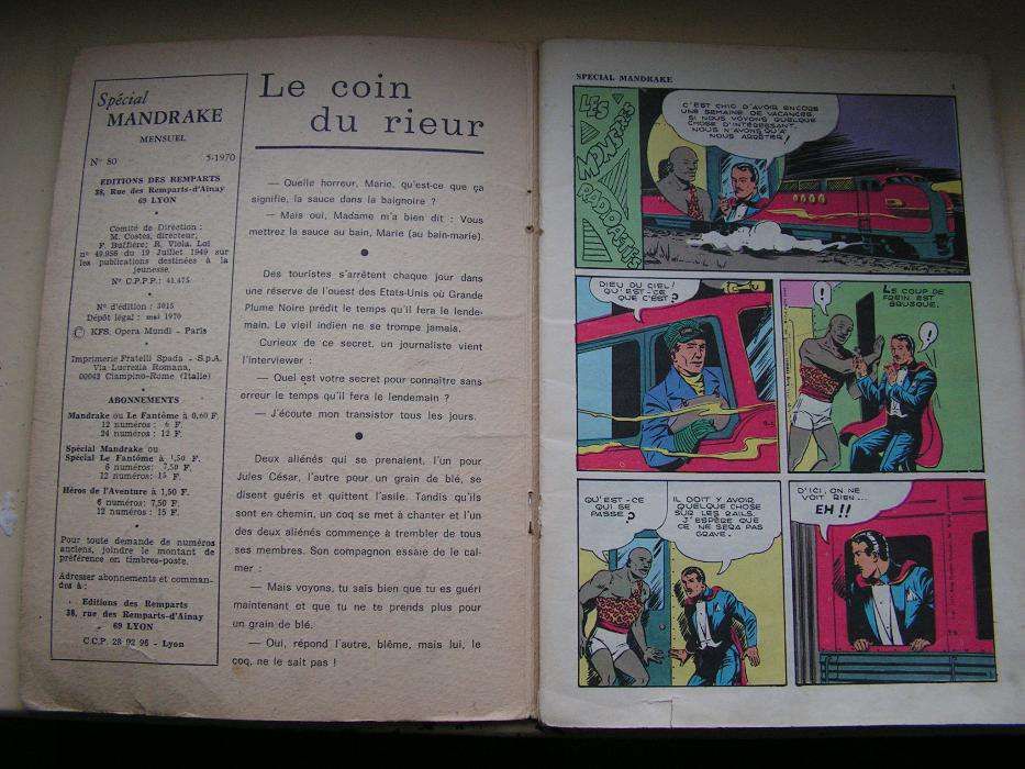 Specjal Mandrake Flash Gordon francuski komiks  1970 rok