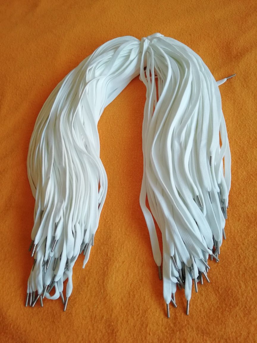 sznurowadła białe 150cm 50 par nowe