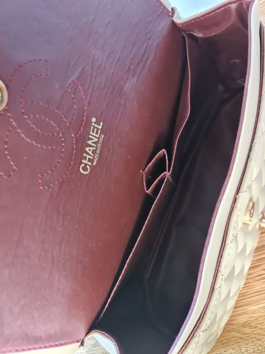 Classic Bag flap Chanel beige bezowa