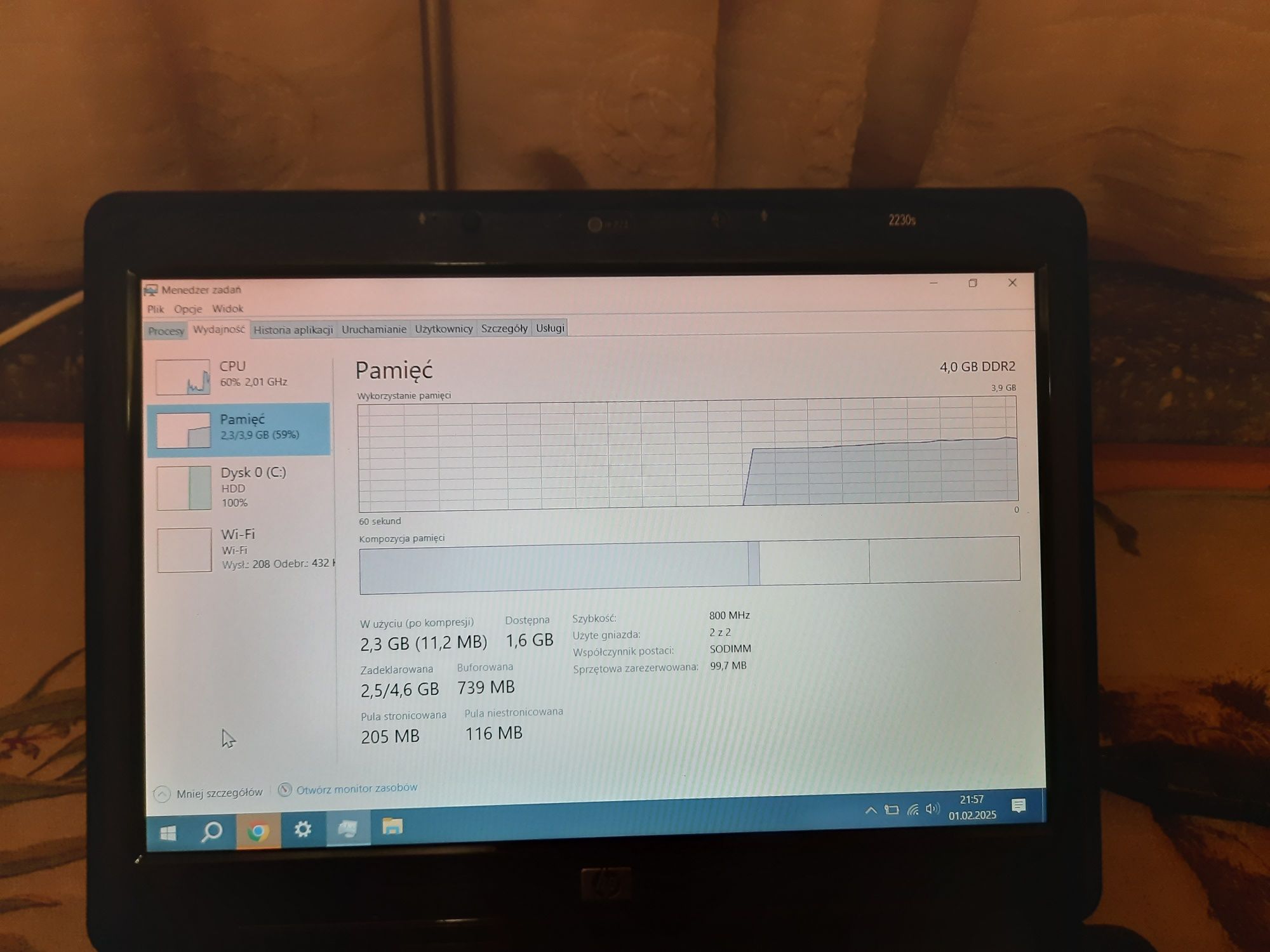 Laptop Hp Compaq 2230s  4GB RAM DDR2  148GB HDD