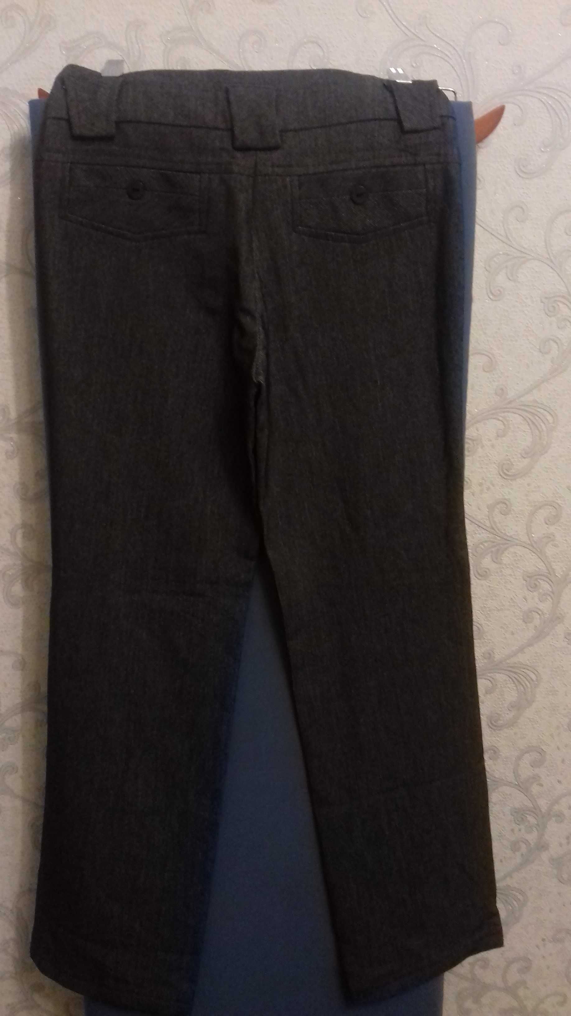 Женские брюки штаны евро размер 34 темно-серые 42-44 подростковые