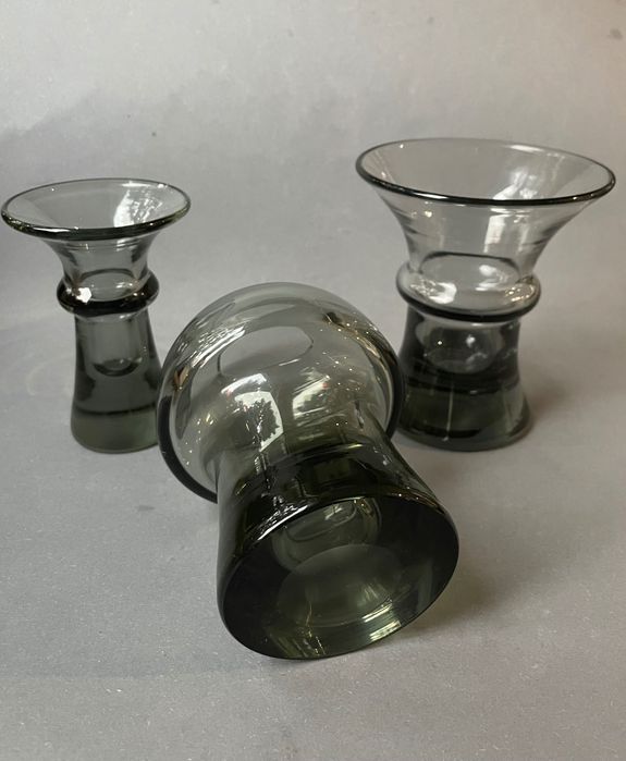 2szt INCO świecznik Horbowy zestaw kolorowe szkło PRL