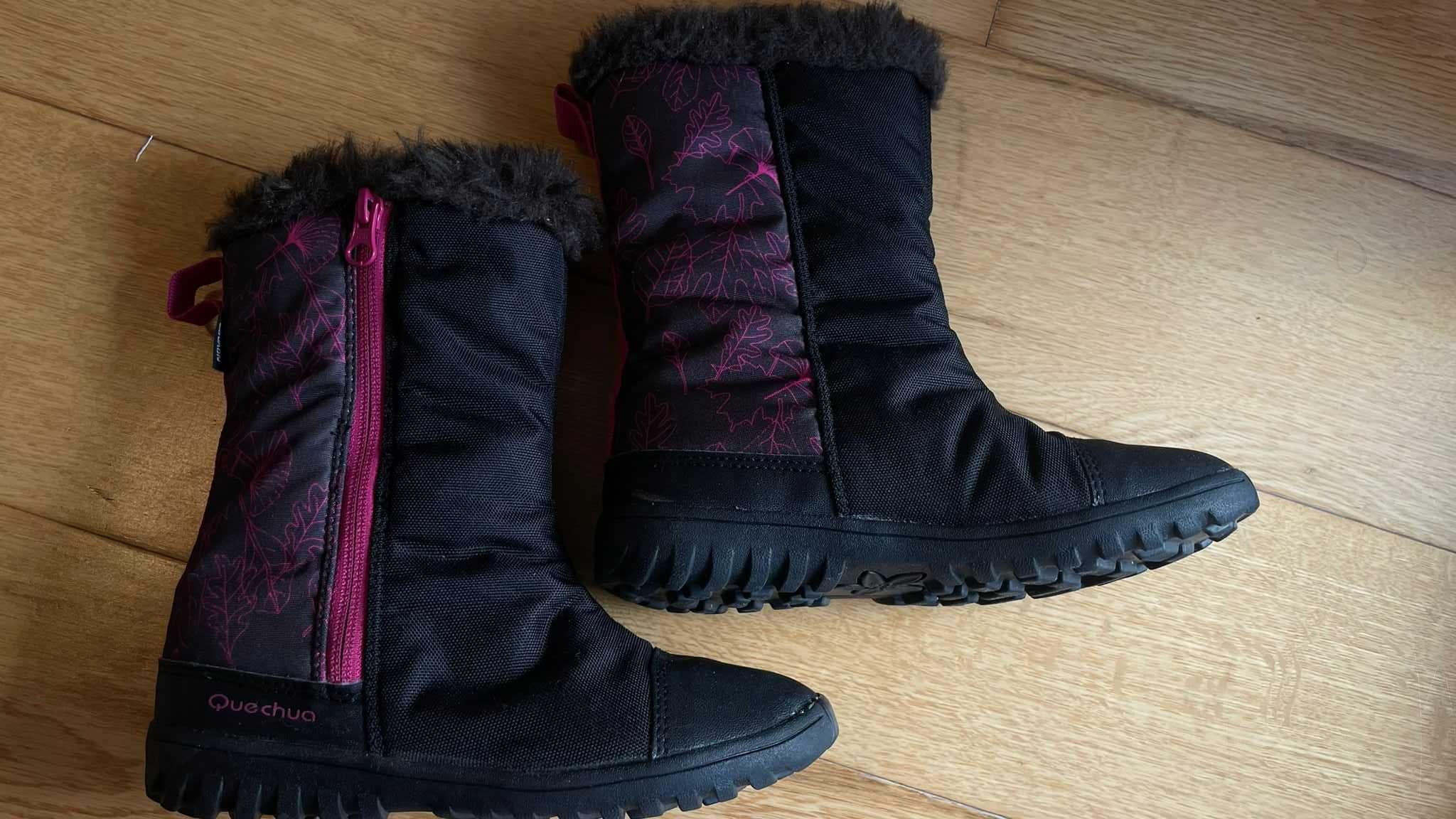 Botas Caminhada tempo frio/neve quentes impermeáveis 31