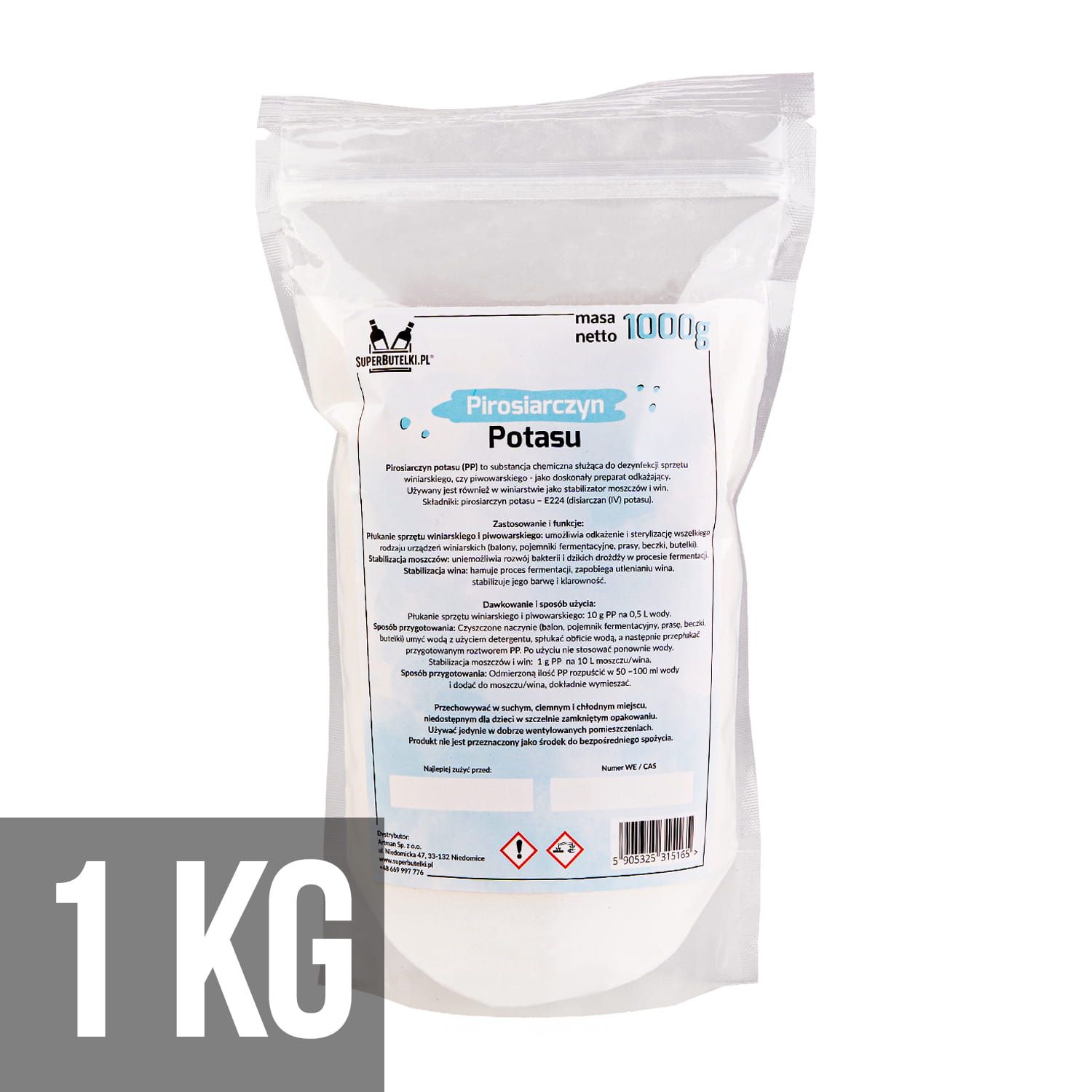 Pirosiarczyn potasu 1 kg 1000 g - środek do do dezynfekcji