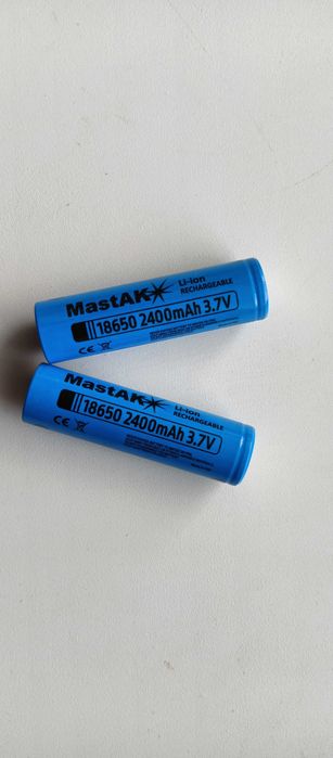 Аккумулятор 18650 3,7V 2400mAh Mastak (БЕЗ ЗАЩИТЫ)