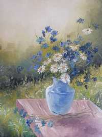Obraz olejny na płótnie "Kwiaty w wazonie"