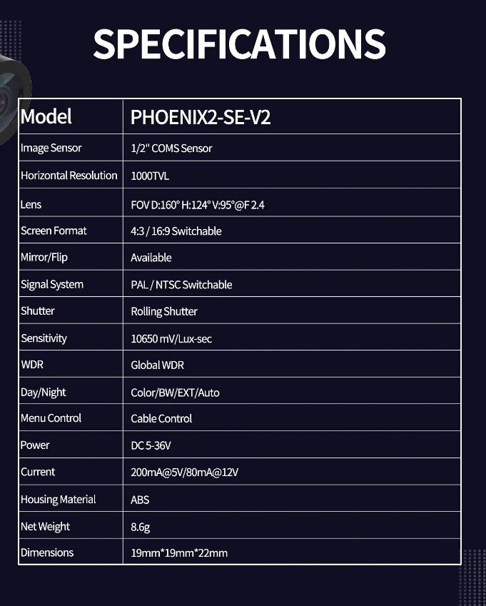 RunCam Phoenix 2 SP та SE. Аналогові камера для fpv.