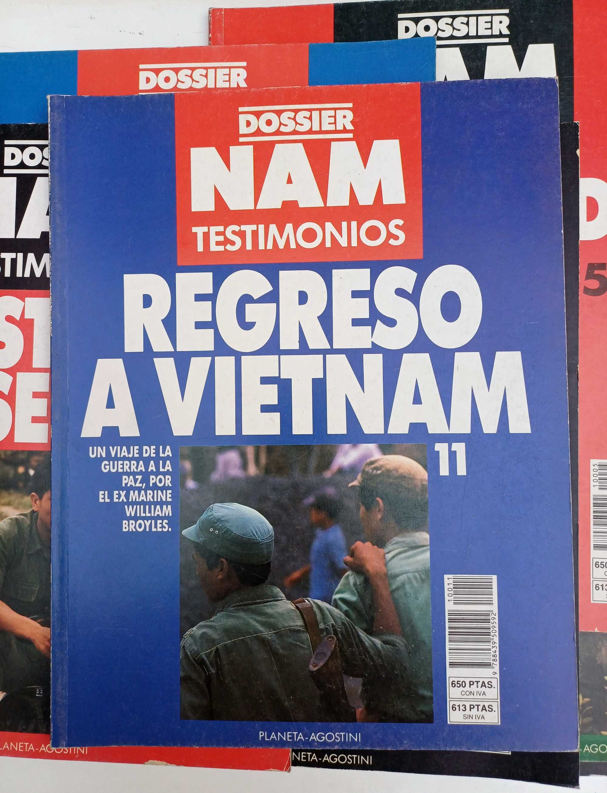 11 números da colecção Dossier NAM Testemonios – Guerra do Vietnam