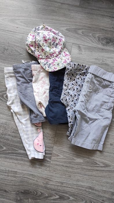 Legginsy, krótki spodenki rozmiar 86