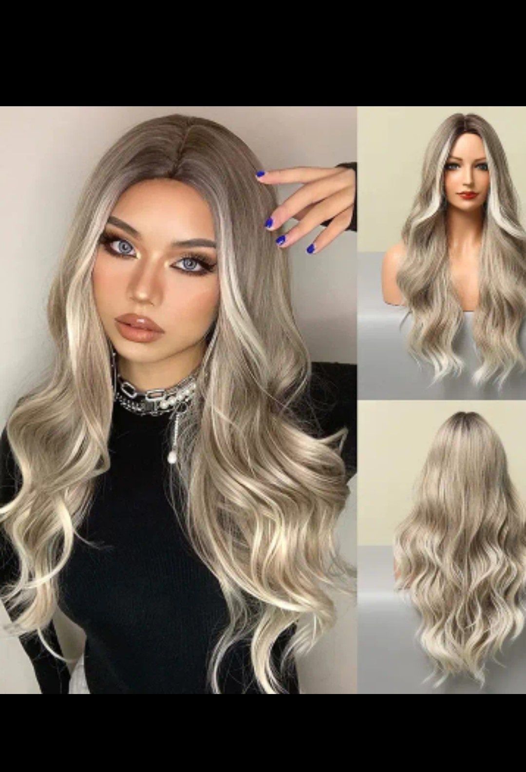 Peruka blond ombre