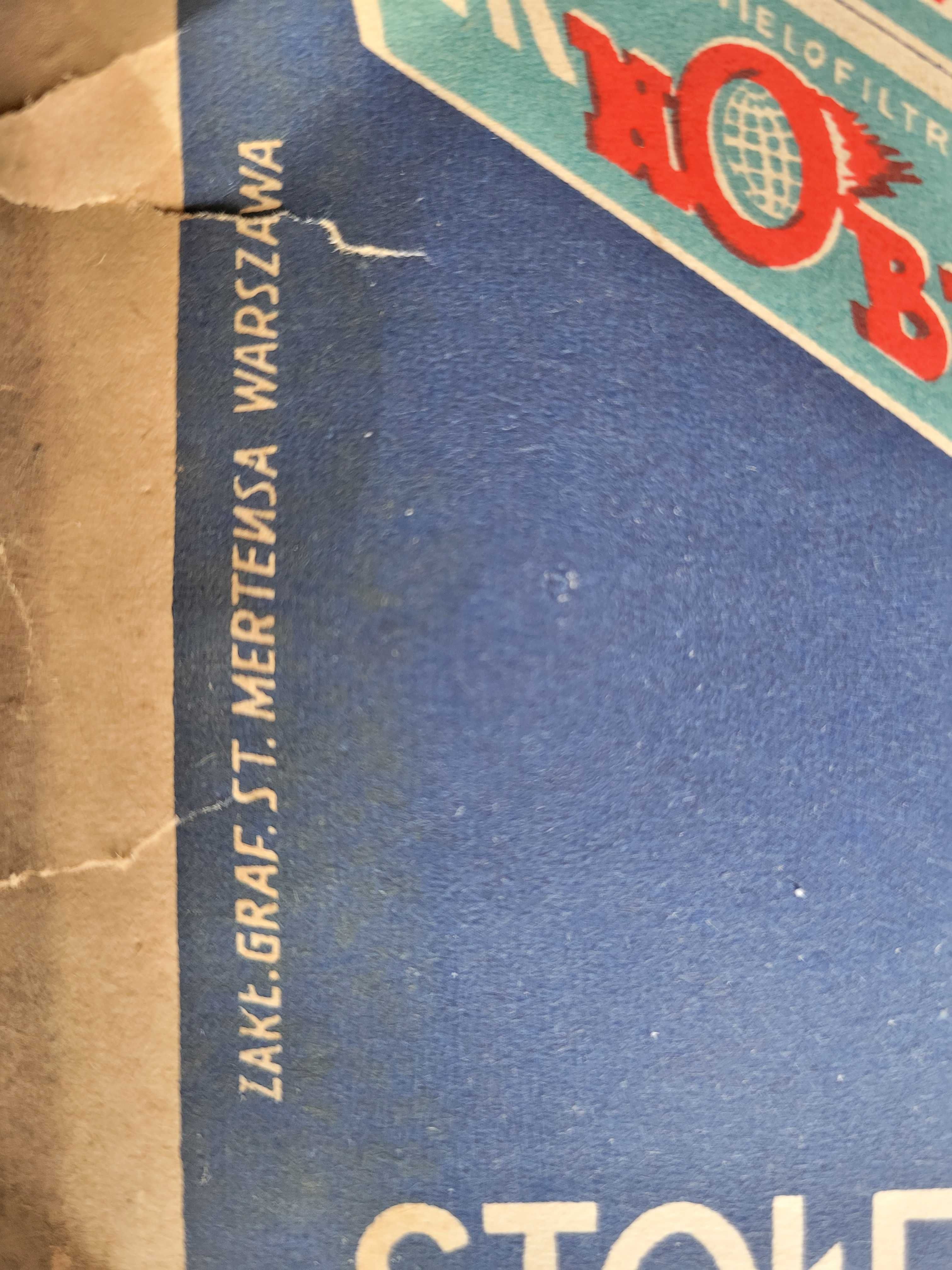 Stary przedwojenny plakat Fabryka Gilz i Bibułek Warszawa