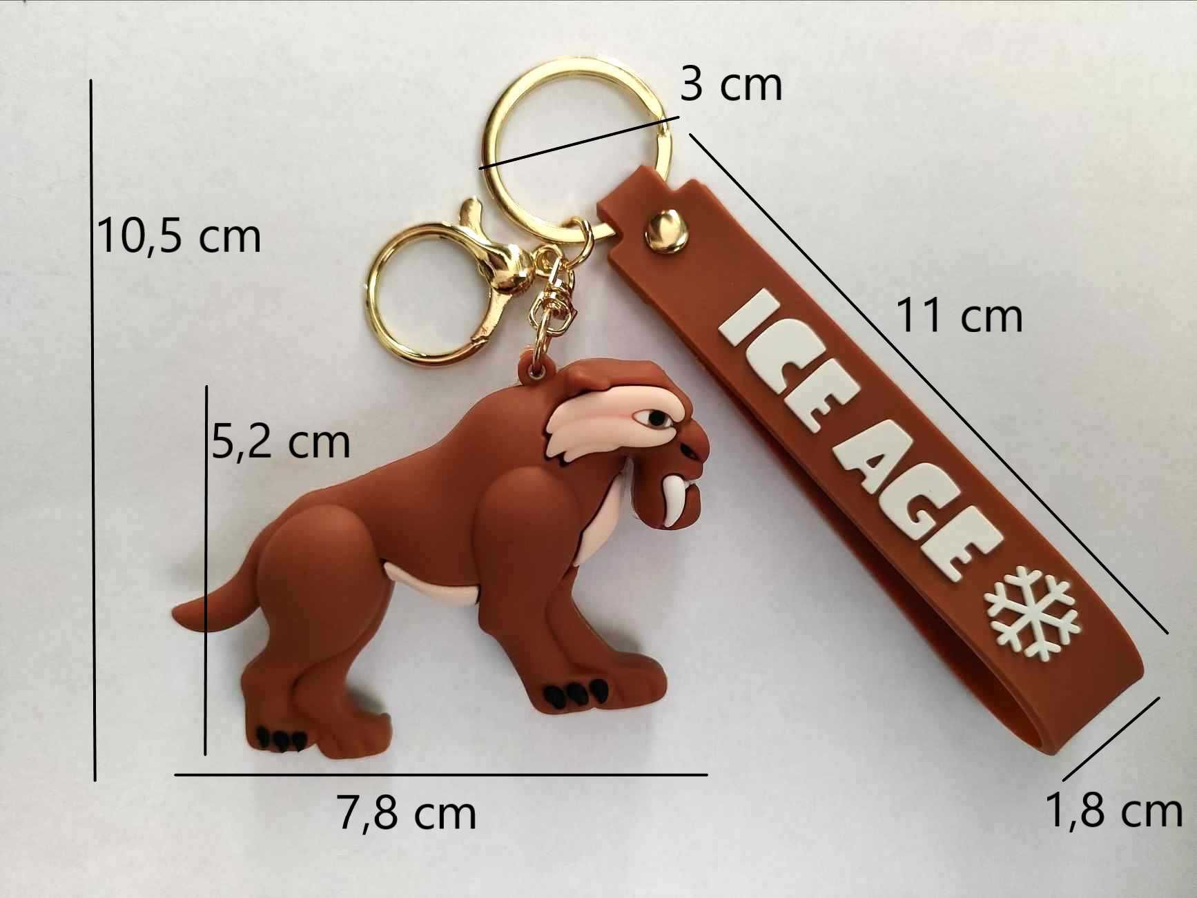 Diego Tygrys Epoka Lodowcowa Brelok Zawieszka do kluczy 3D Ice Age