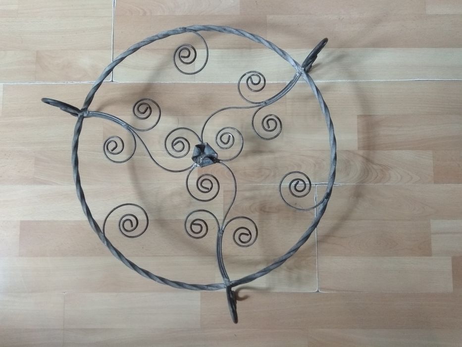 Podstawa do lampy lub dekoracja metal vintage PRL lata 50-60