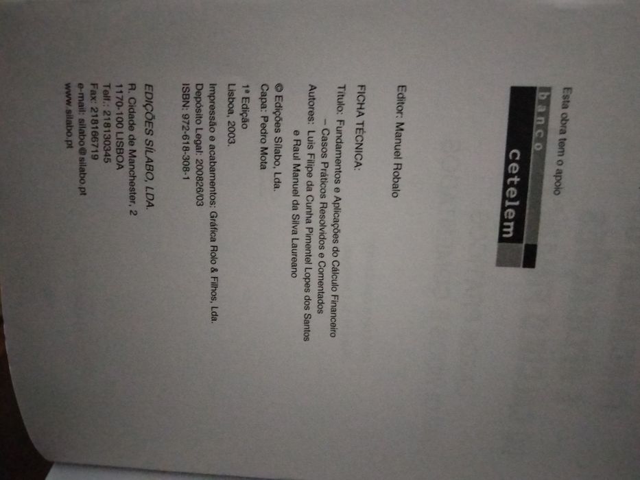 Fundamentos e aplicações do cálculo financeiro.